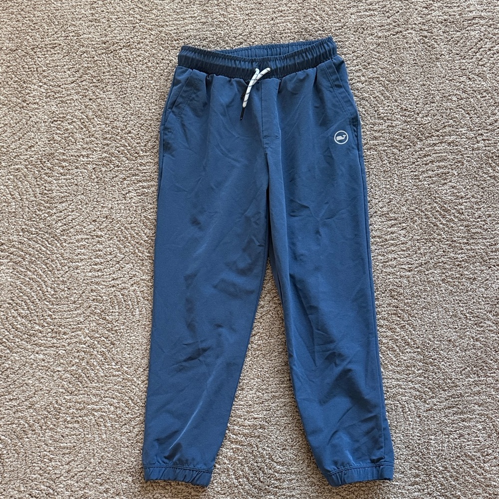 Kids Vineyard Vines Navy performance Jogger Pants size med (12-14)